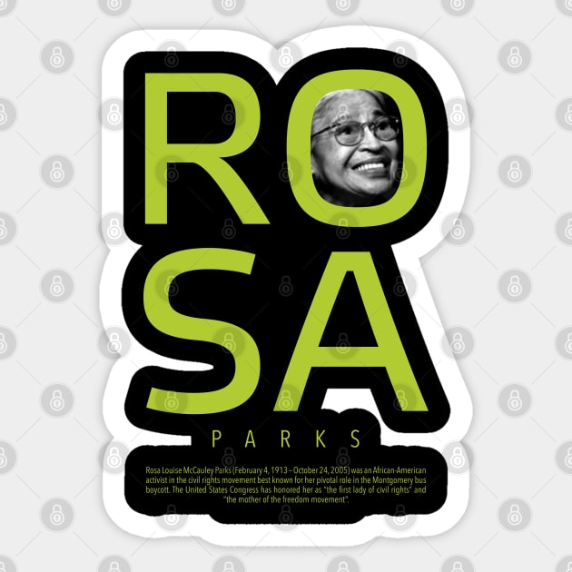 Black Lives Matter with Rosa Parks Sticker by ZUNAIRA